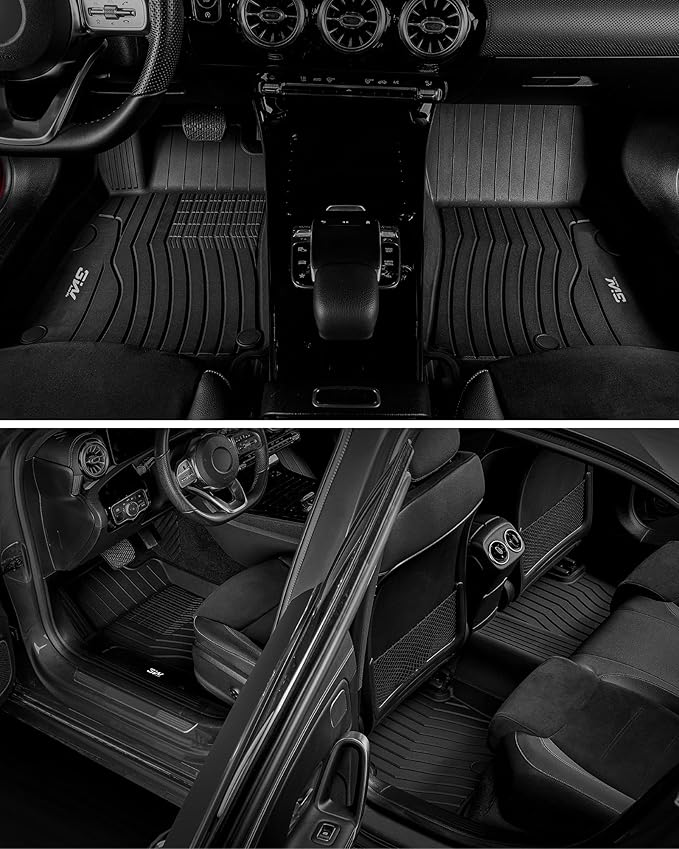 3W Floor Mats Fit for Benz GLE SUV 2020-2026(Not Fit for Coupe/W167), TPE All Weather Custom Fit Floor Liner for Benz GLE 5 Seats 350/450/450e/580/53 AMG/63 AMG S Accessories Car Mats