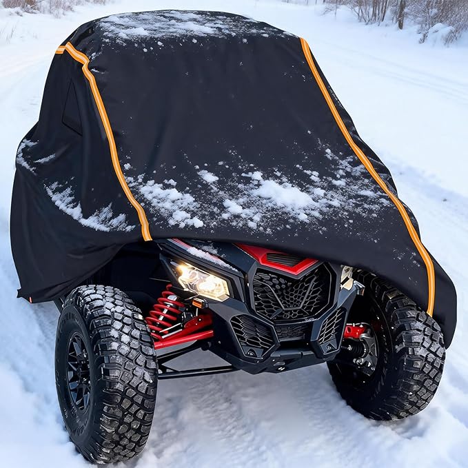 StarknightMT UTV Cover 2 Seater, Full Cover Compatible with Can Am Maverick X3 /Turbo / 900, Kawasaki, CFMOTO, RZR, Talon, SXS Heavy-Duty All Weather Protection Cover 2-3 Seater