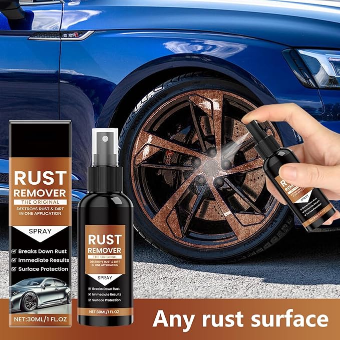 Nexa Rust Remover Spray, 2025 Upgrade Rust Remover for Metal, Multipurpose Rust Stain Remover,for Heavy Duty Rust Dissolver for Metal, Tools, Cars, Chains（30ML*3Pcs