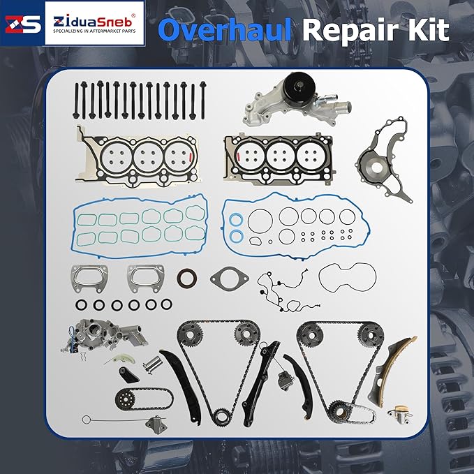 3.6 Head Gasket Set Timing Chain Kit Water Pump Oil Pump w/Head Bolts Fit For Chrysler 200 300 Town&Country Dodge Jeep Ram ProMaster 1500 3.6L V6 DOHC 2011-2016 HS26541PT 90511SX 90511S ES72467