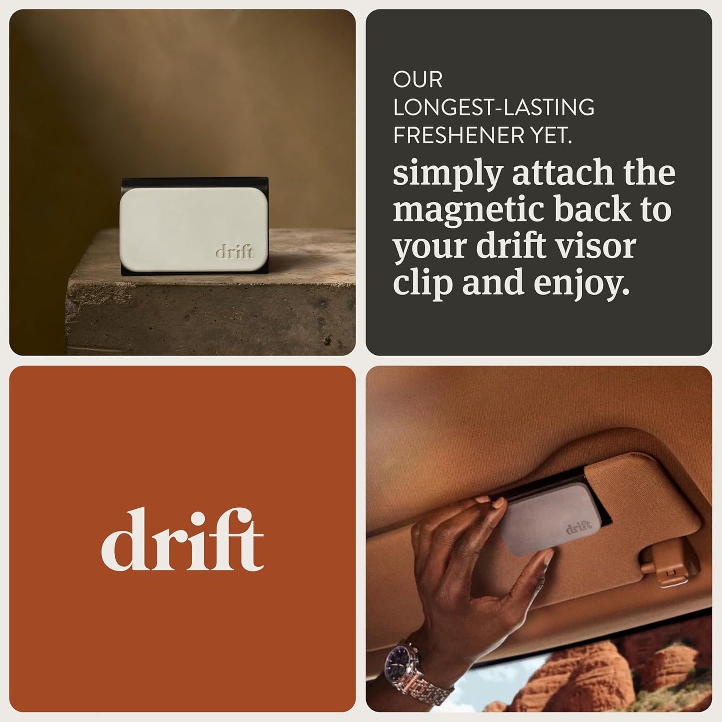 Drift Car Air Freshener - Stone Air Freshener - Car Odor Eliminator - Cabana Scent Starter Kit
