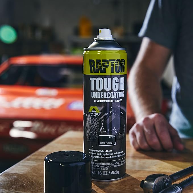 RAPTOR 1K Tough Undercoating, Professional Grade Protective Truck Spray Paint, Extra Durable, 16 oz