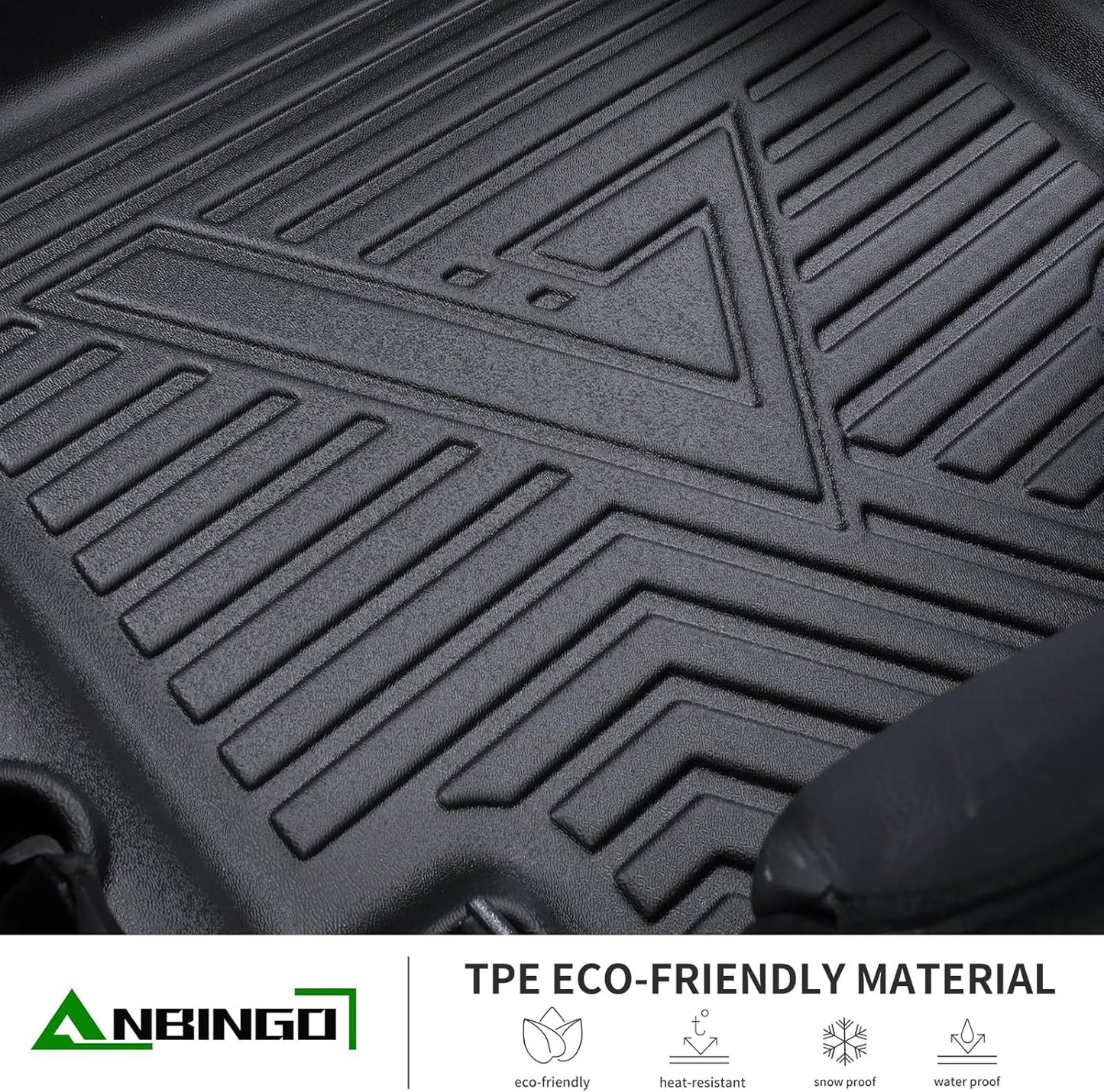 ANBINGO® Floor Mats Custom for 2023 2024 2025 2026 CR-V & CRV (Hybrid) Waterproof Car Mats All Weather Guard TPE Floor Liners Front& Rear Row Full Set Black - CRV Accessories