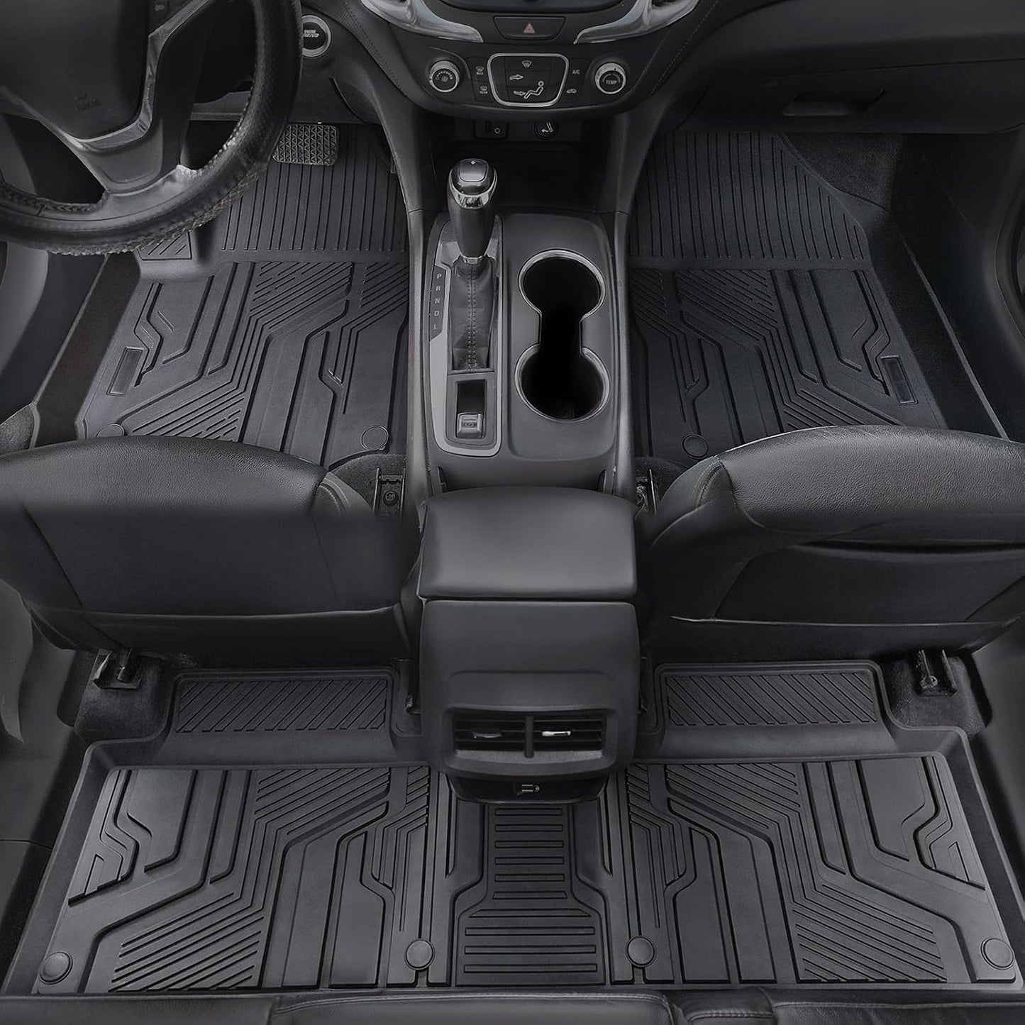 Floor Mats Set Cargo Liner and Backrest Mat for for Chevy Chevrolet Equinox/GMC Terrain 2018-2024, All Weather TPE Full Mat Set Cargo Mat for Equinox Accessories