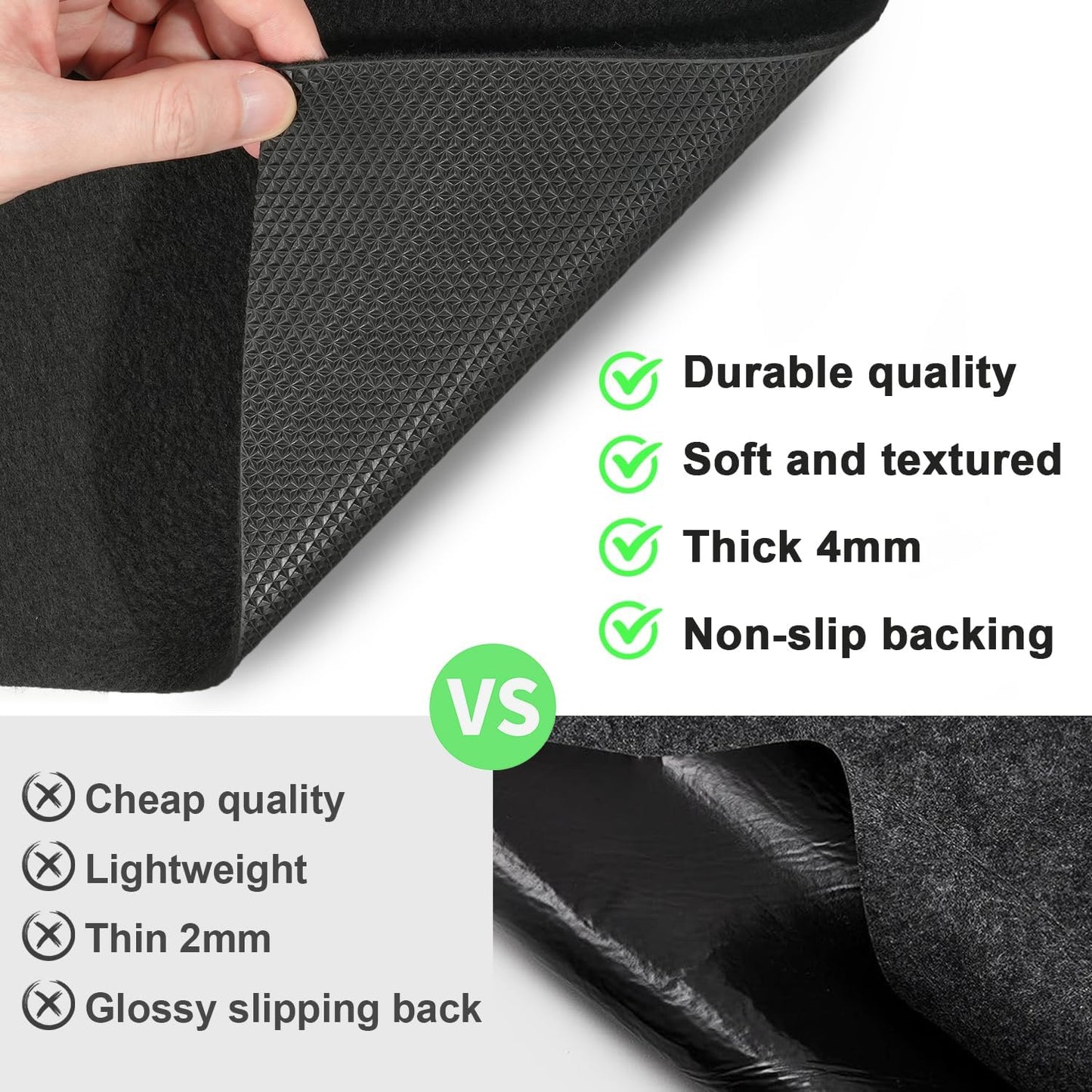 Golener Oil Spill Mat - Garage Floor Mat, Absorbent Oil Pad, Premium Maintenance Mat, Waterproof, Contain Liquid, Protect Garage Surface from Spill & Stain, Reusable, Washable, Durable, Black, 36”x59”