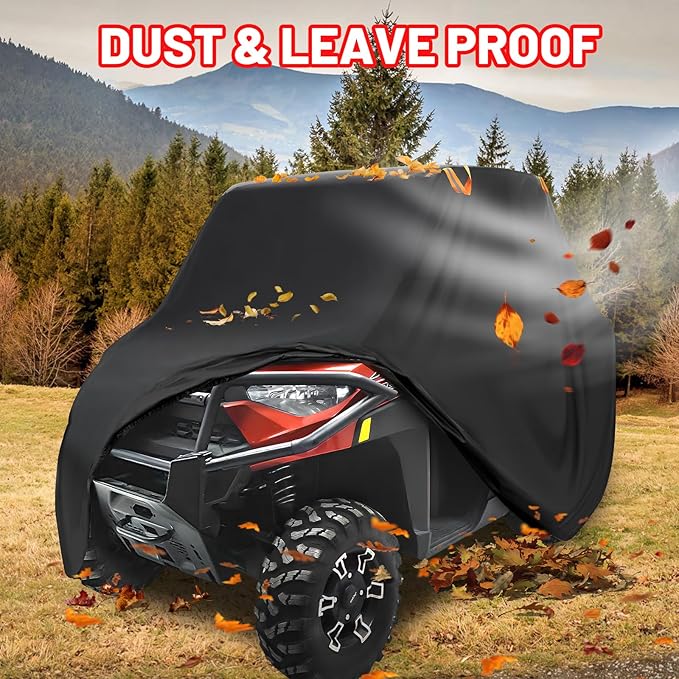 StarknightMT UTV Cover 2-3 Seater,Large Waterproof 210D Cover Compatible with Kawasaki Mule 4000 4010/Defender/Ranger XP 1000/Wolverine RMAX2/Pioneer/Uforce with Reflective Strips