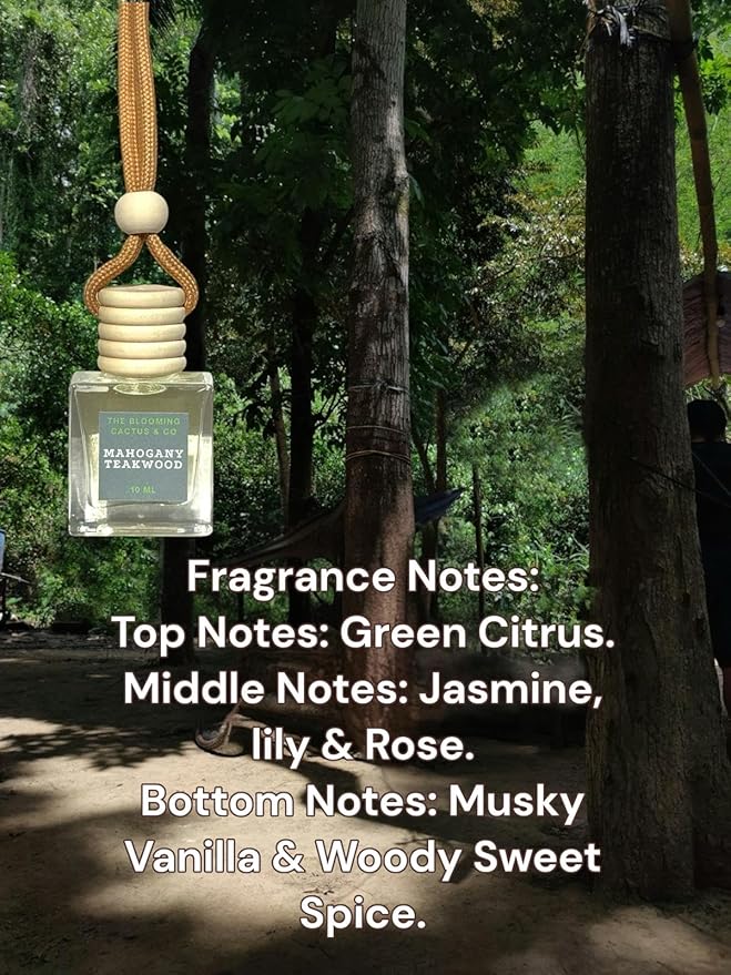 The Blooming Cactus & Co. - Car Diffuser Refill - Fragrance Oil Diffuser Refill - Reed Diffuser Refill 30 gr (Mahogany Teakwood)