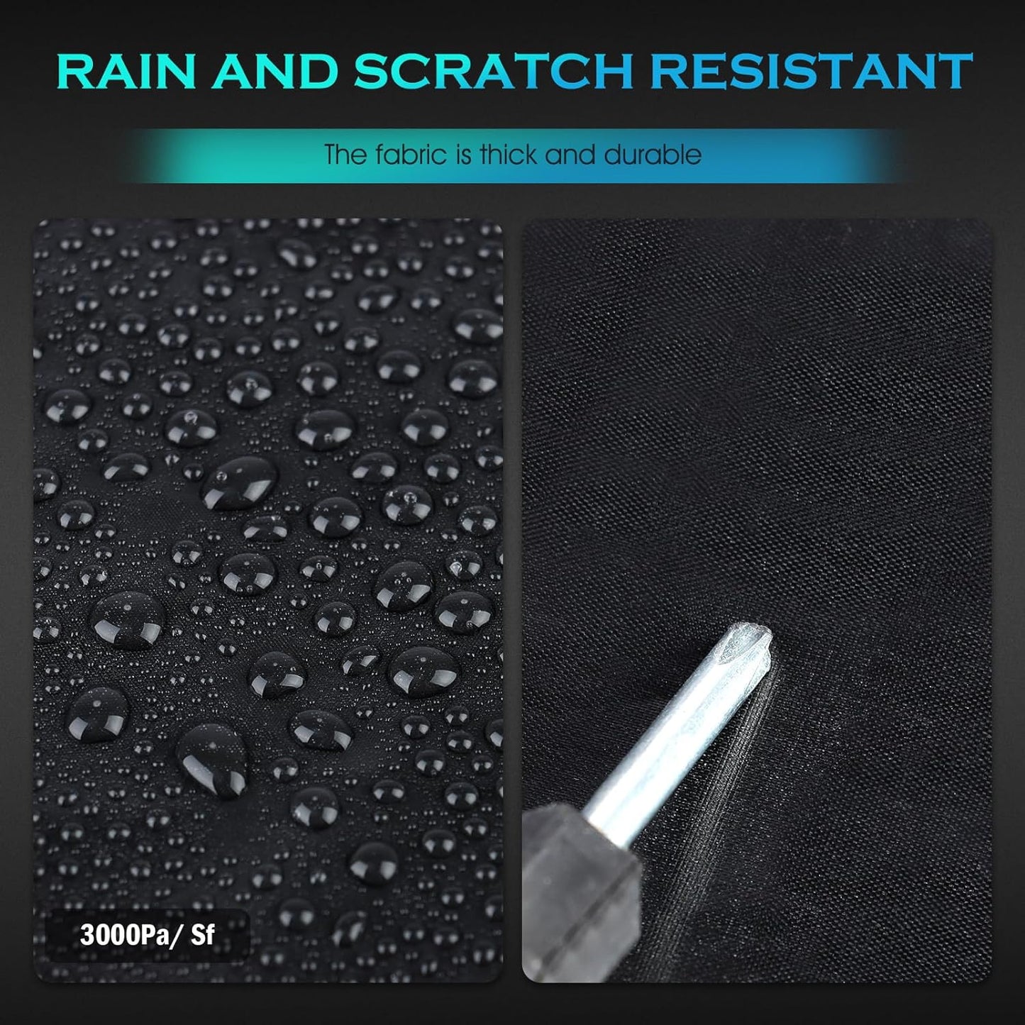 Car Cover Waterproof All Weather Full Outdoor Pickup Truck Cover Rain UV Protection, Size T1 Universal Fit for Ford Ranger/F150 Chevy C10 S10,Nissan Frontier,ect.(Fit Truck Length UP to 220inch)