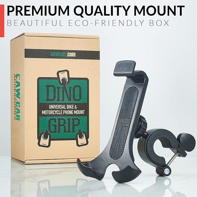 New 2025 Bicycle & Motorcycle Phone Mount - The Most Secure One-Handed Bike Phone Holder for iPhone, Samsung or Any Smartphone. Stress-Resistant and Highly Adjustable. +100 to Safeness & Comfort