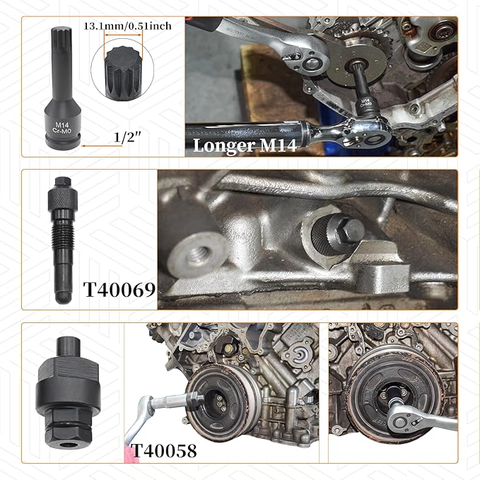 21PCS Camshaft Timing Tool Kit, Compatible with Audi VW EA837 2.0T 2.4 2.5 2.8 3.0T 3.2T 4.2 5.2 Engine, T40133 T40070 T40079 T40269 T40297 T10172 T3242 T40069 T40058 T40071 T10355 M14