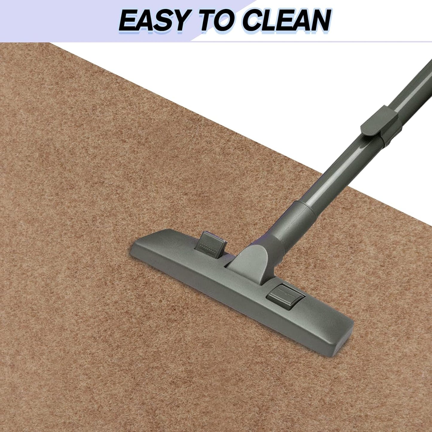 Custom Size Backed Non-Slip Area Rugs Runner, Easy Clean, Waterproof Runner Rugs for Hallway Entryway, Kitchen, Laundry, 3FT x 77FT, Beige