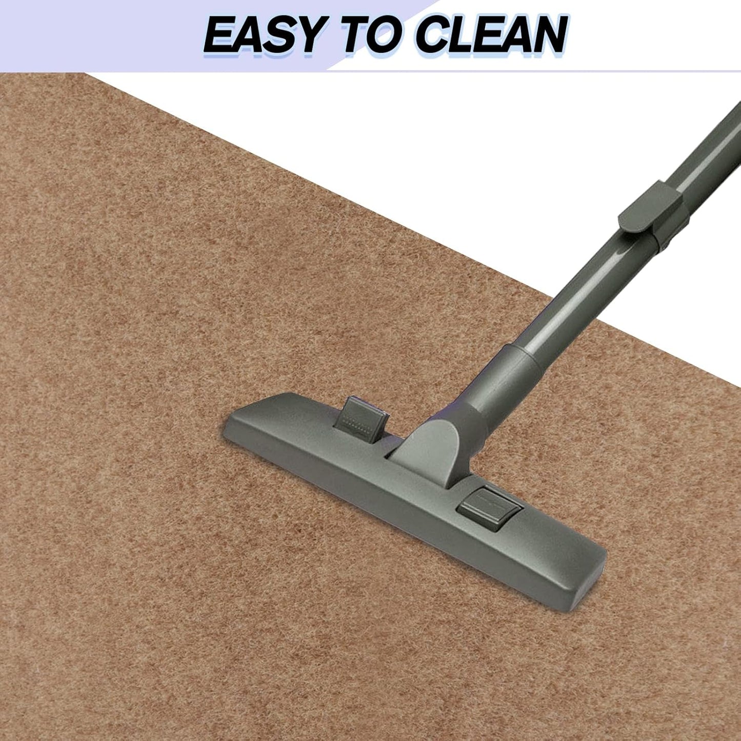 Custom Size Backed Non-Slip Area Rugs Runner, Easy Clean, Waterproof Runner Rugs for Hallway Entryway, Kitchen, Laundry, 3FT x 37FT, Beige