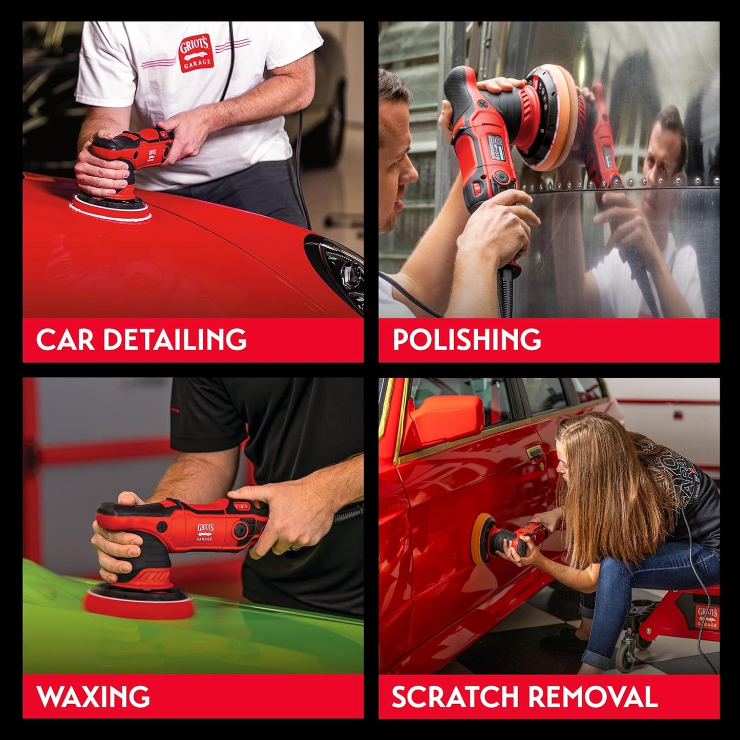 Griot's Garage G9 Random Orbital Polisher 10901 – 1000-Watt Dual Action Buffer for Car Detailing, Polishing, Waxing, Swirl and Scratch Removal – 6" Backing Plate, Variable Speed, Ergonomic Grip