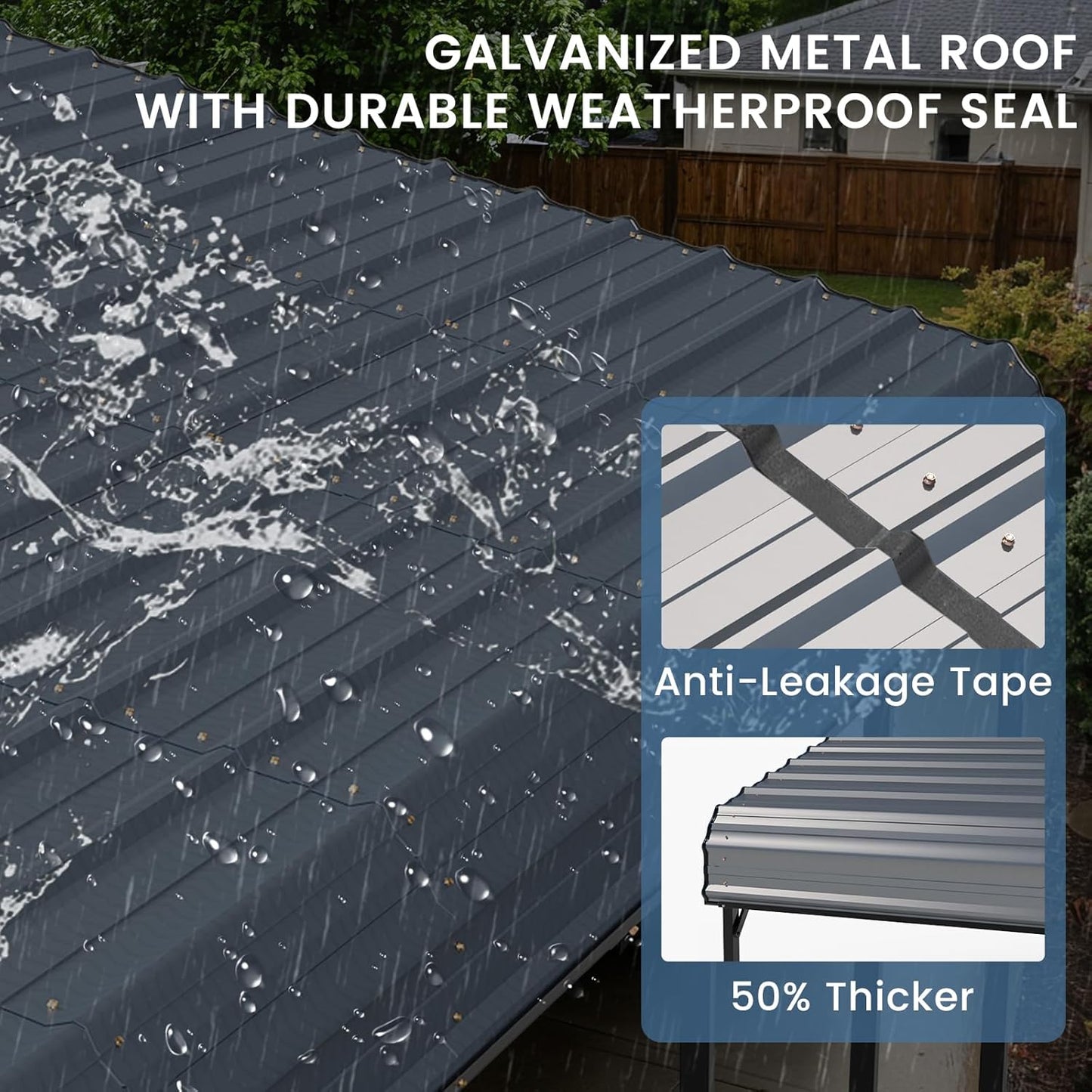 EROMMY 20x30 FT Metal Carport, Heavy Duty Carports with Galvanized Steel Roof and Frame, Sturdy Car Shed in All Weathers, Easy Assembly Car-Shelter for 2 Cars, SUV, Tractors and Boat, Gray