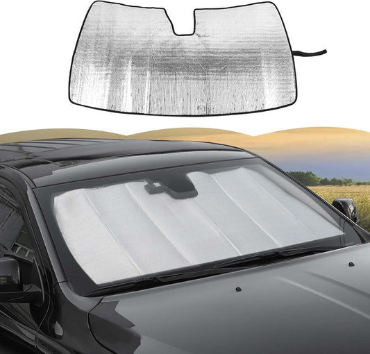 RT-TCZ Windshield Sunshade Sun Shade Heat Shield Window Sun Visor Mat for Dodge Durango 2011-2024,Silver