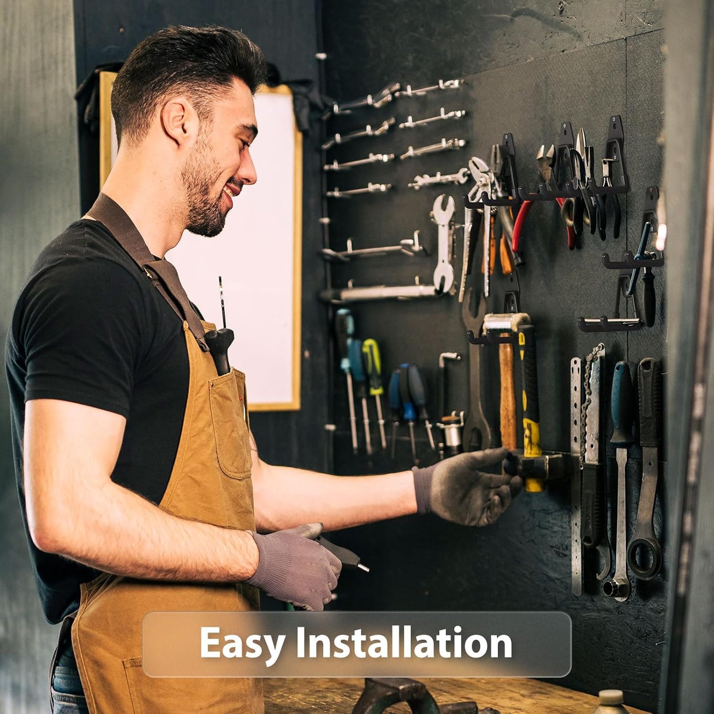 4 Pack 4.5x2.75 Inch Utility Steel Wall Mount Heavy Duty Garage Hooks with Anti-Slip Coating,Storage More Yard,Garden and Power Tools and for Hanging Hose,Ladder and Bike