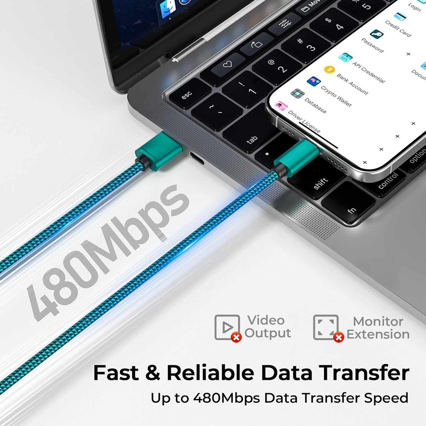 Car Carplay Cable for iPhone 16 15 Pro Max 3Pack 3.3/6.6/10FT,USB A to USB C Car Charger Cord for iPad Pro 10 Air 4 5 Mini 7 6,Apple Airpods,Samsung Galaxy S24 S23 S22,Z Flip Fold,A54 A53 A52 A51