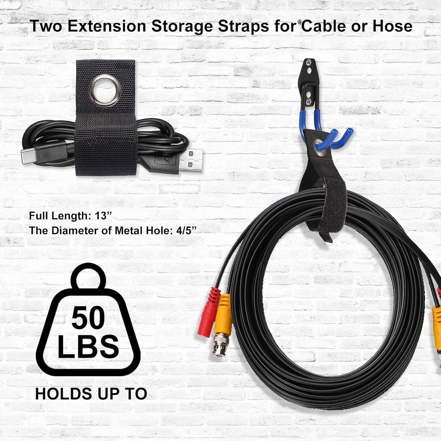 Garage Hook Heavy Duty Wall Storage Hangers, 26 Pack Garage Storage Hooks Steel Tool Blue for Ladders, Ropes, Garden Tools