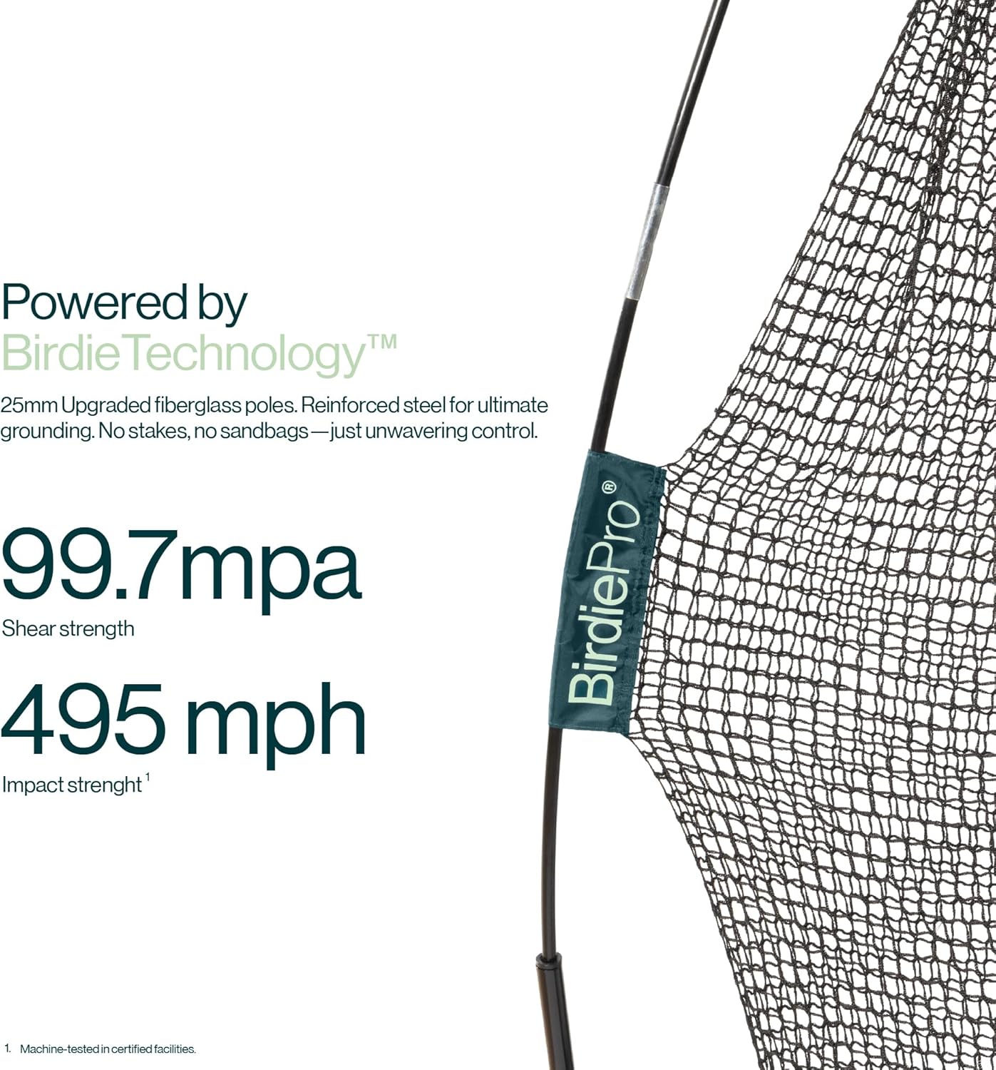 BirdiePro® - American Pro Golf Practice Net – 10x7ft Heavy Duty Golf Hitting Net with EchoShield™ Target & FlexWeave™ Net - Indoor Outdoor Training Backyard, Garage Complete Set with Mat, Balls & Cap