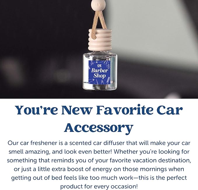 CANDECraftCo Car Air Hanging Fragrance Oil, Car Auto Freshener for Essential Oils, Scents Fragrance Aromatherapy Automobile Diffuser, Long Lasting (Pink Sands)