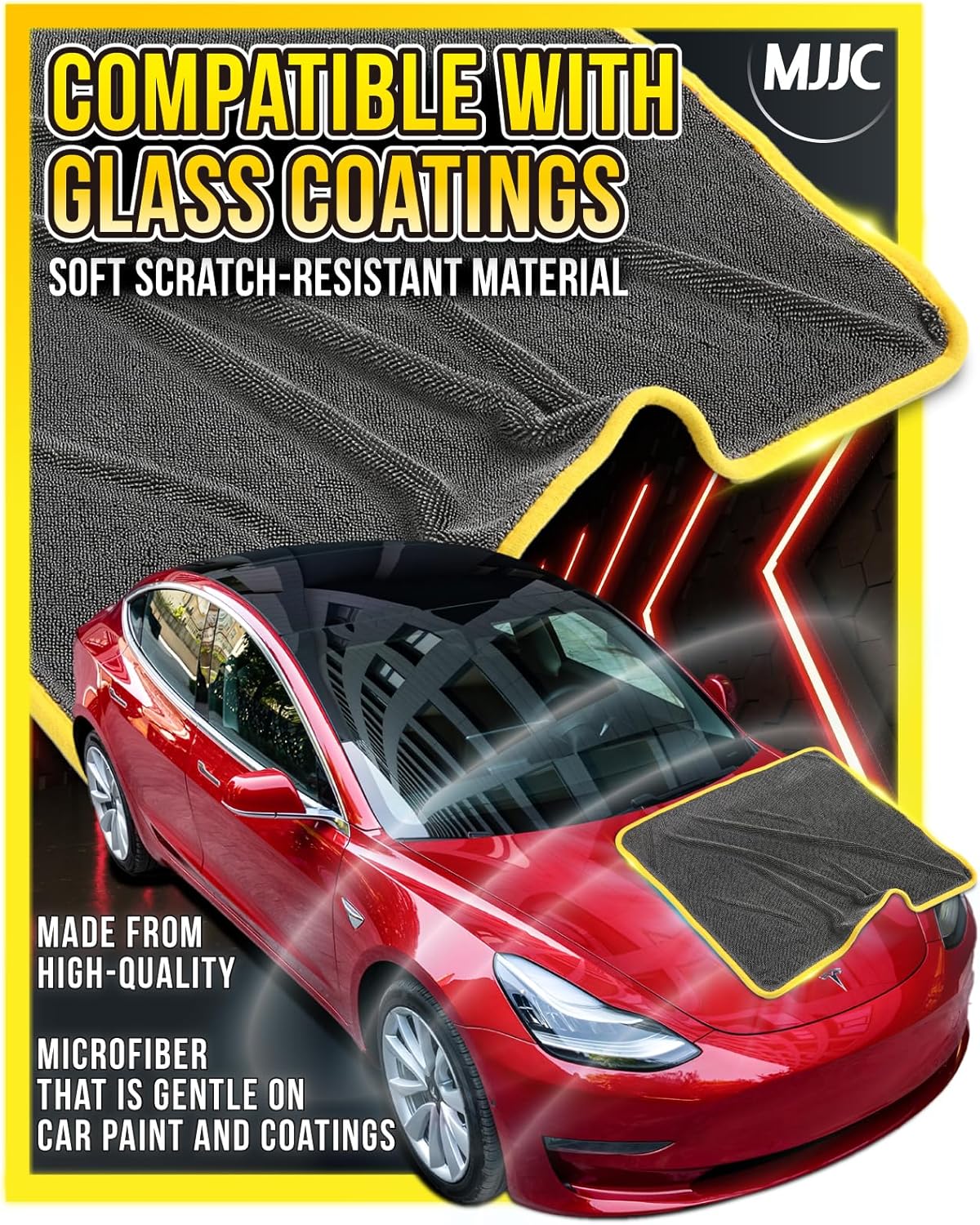 MJJC Pro Dryer Plush Silk Microfiber Drying Towel (30” x 36” (1-Pack)) Cars,Trucks, SUVs, RVs, Home