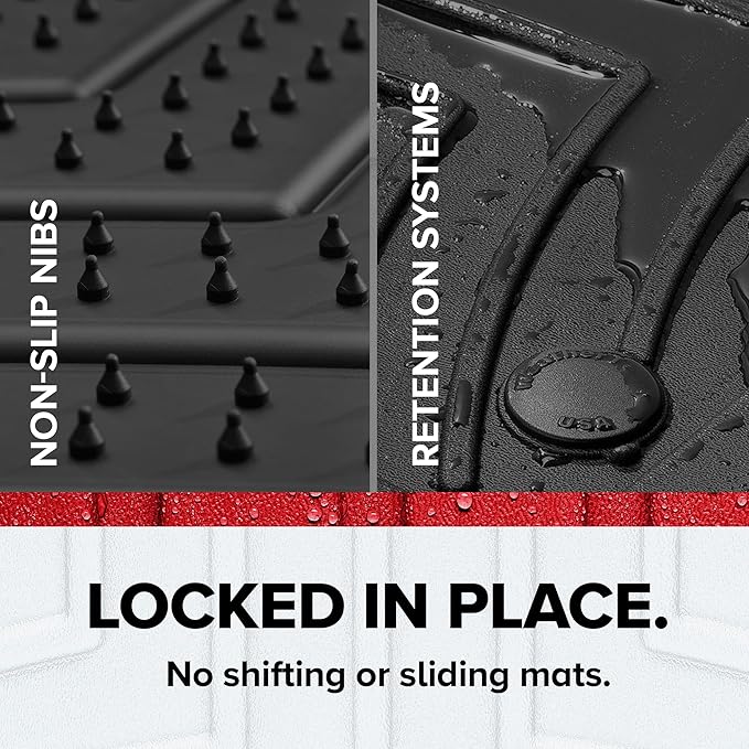 Weathertech FloorLiner HP Custom Fit Floor Mats for Ford Super Duty 1st & 2nd Row (471012-1-2IM), Cocoa