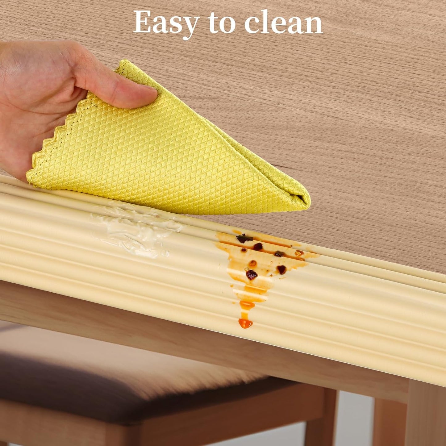 Corner Protector for Baby, Widen Edge Protector with Adhesive Backing, Baby Proofing Edge Corner Protectors Self Adhesive Furniture Corner Guard Bumper for Table, Desk, Fireplace (White, 16.4ft)