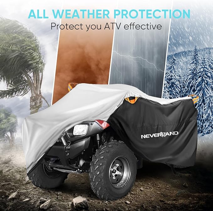 NEVERLAND ATV Cover Waterproof Heavy Duty XXXL Universal Quad Cover Outdoor Storage Cover 4 Wheeler Rain Cover All Weather for Polaris Sportsman Yamaha Honda Kawasaki Quad Bike