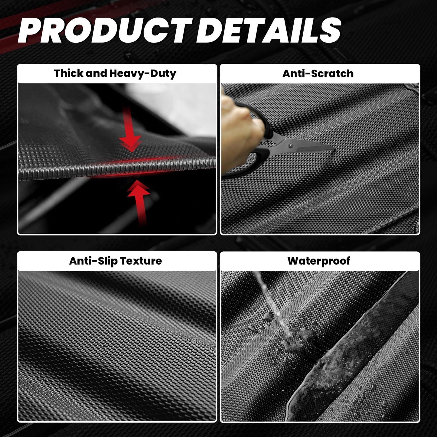 LASFIT Truck Bed Mat for Honda Ridgeline 2025 2024 2023 2022 2021 2020 2019 2018 2017 5.3FT (64.0 in) Bed Mat, TPE All Weather Custom Fit Truck Cargo Bed Liner, Black