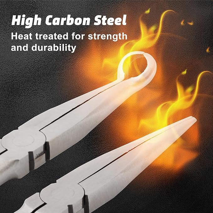 AIRTOON 6-Piece 11" Hose Gripper Plier & Long Reach Pliers Set, Straight, 45, 90-Degree Angle, 5/16-Inch, 1/2-Inch, 3/4-Inch Dia, Extra-long Pliers for Hard-to-Reach Narrow Spaces