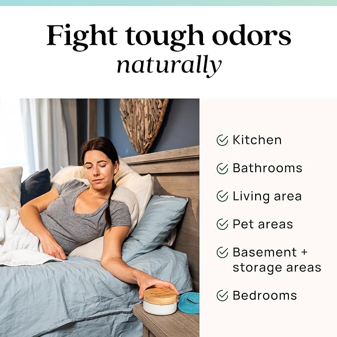 Azuna Air Freshener and Odor Eliminator for Strong Odor Gel 12oz Refill Pouch with Tea Tree Oil | Plant-Based & Long Lasting | Pet, Smoke, Home and Bathroom | Amalfi Breeze | Lasts 60–90 Days