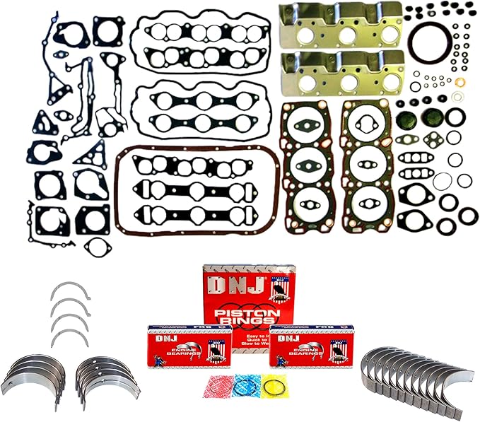 DNJ RRK125A Engine Re-Ring Kit for 1987-1995 Chrysler, Dodge, Hyundai, Mitsubishi, Plymouth Acclaim, Caravan, Daytona 3.0L V6 12V SOHC 2972cc
