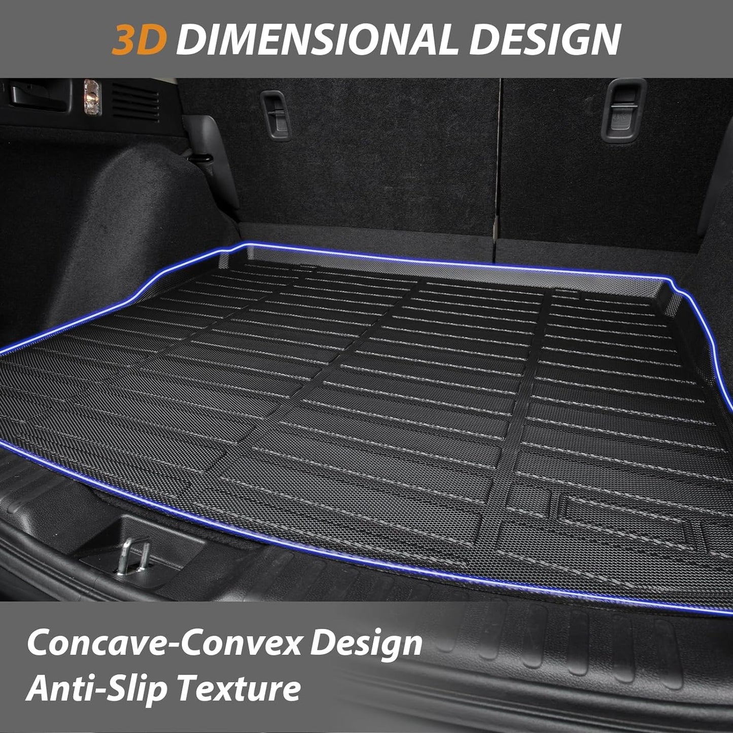 AIPOIL® Floor Mats & Cargo Liner Set for 2022-2024 2025 Mitsubishi Eclipse Cross All Weather Protection TPE Anti-Slip Automotive Full Set Custom Car Mats Accessories -