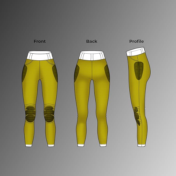 GREAT BIKERS GEAR - Women Motorcycle Leggings Riding Ladies Pants Protective Cargo Motorbike with Free Ce Protectors Armored