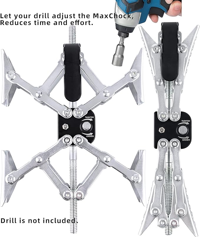 X-Shaped RV Stabilizer Wheel Chock (Allow Drill Adjust) Dual Axel RV Travel Trailer Camper Tire While Camping -1 Pack