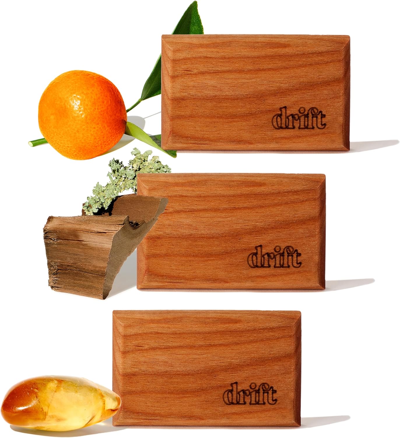 Drift Car Air Freshener - Wood Fragrance - Automotive Odor Eliminator - Car Fresheners Long Lasting - Variety Scent Refill - Pack of 3 - NO CLIP INCLUDED