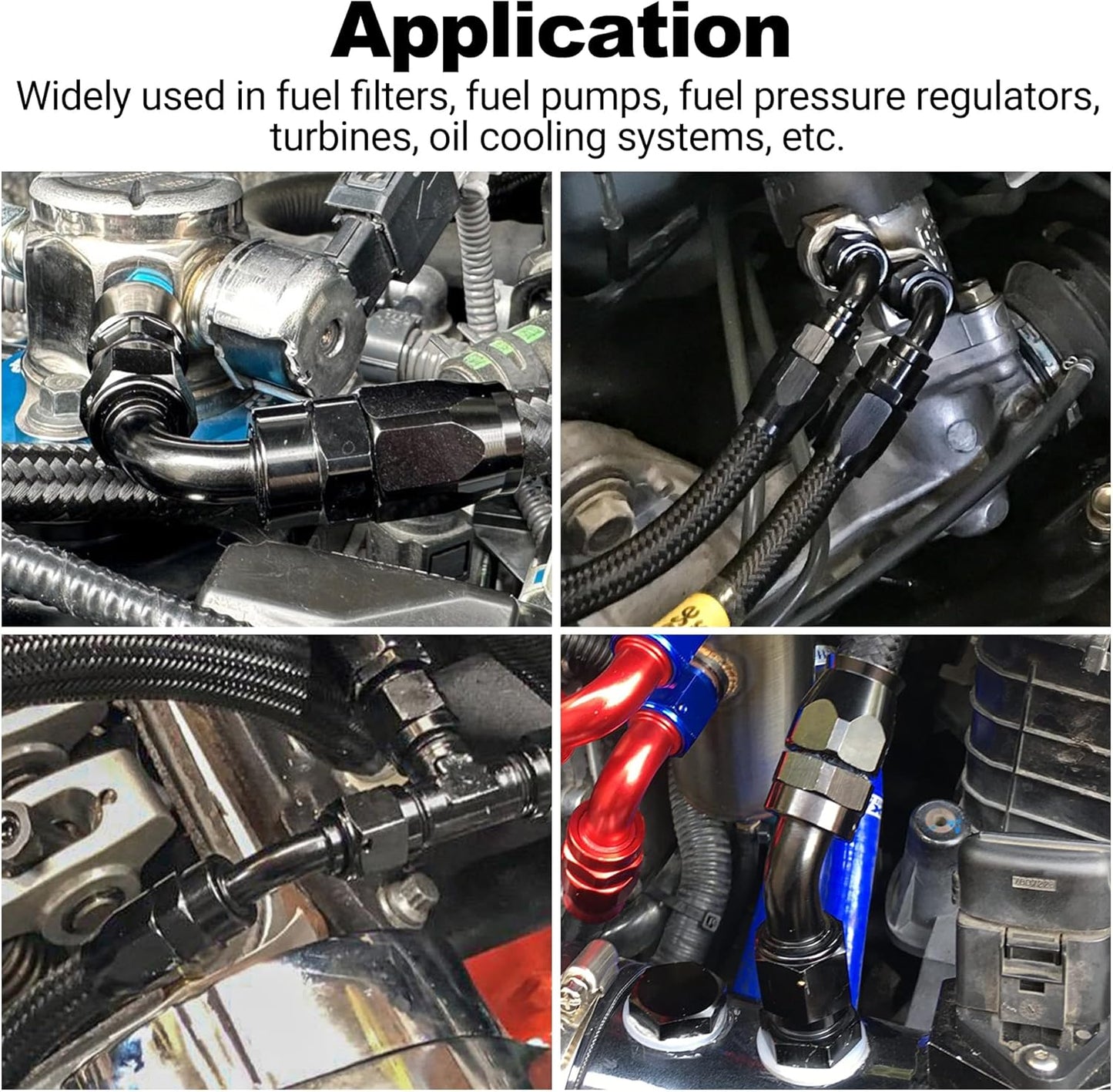 EVIL ENERGY 12AN 180 Degree One Piece Full Flow Hose End Fitting Swivel For CPE Braided Hose