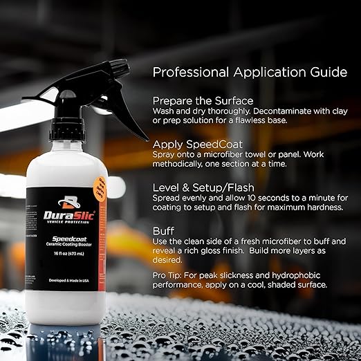 SpeedCoat Ceramic Coating Spray 16oz – Ridiculous High-Gloss Shine, Hydrophobic Protection, Fast & Easy Car Coating, Boosts Any Ceramic Coating, Made in USA