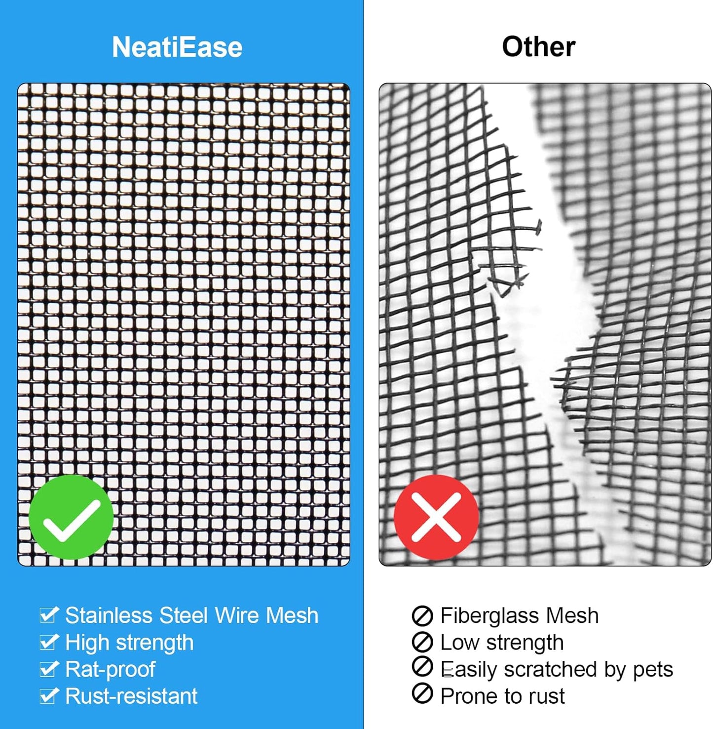 NeatiEase Upgraded Shed Windows 2 Pack, 12" x 18" Windows with Tempered Glass and Stainless Steel Screen for Shed, Chicken Coop, Playhouse, Household, Garage(White)