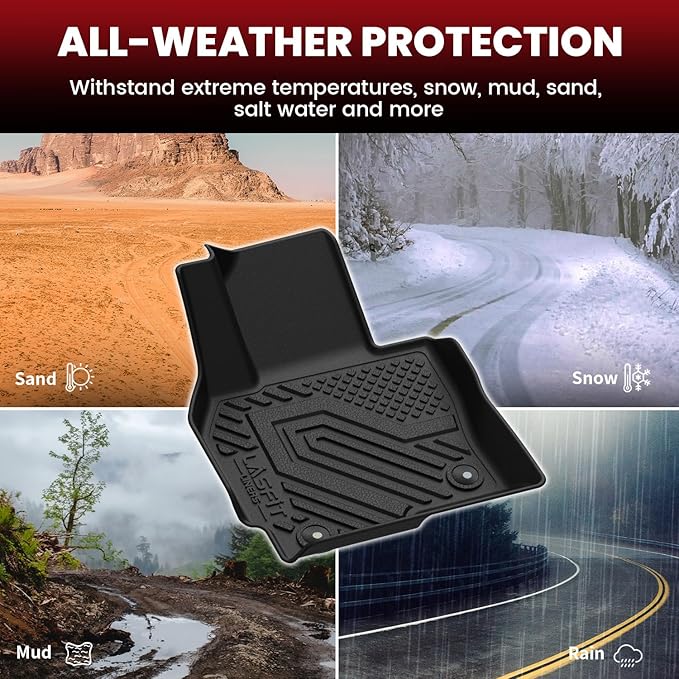 LASFIT Floor Mats & Cargo Mat Fit for Mazda CX5 2013-2016, Custom Fit TPE All Weather 2016 2015 2014 2013 Floor Liners & Trunk mat Full Set Car Mats for Mazda CX-5 Accessories, Black