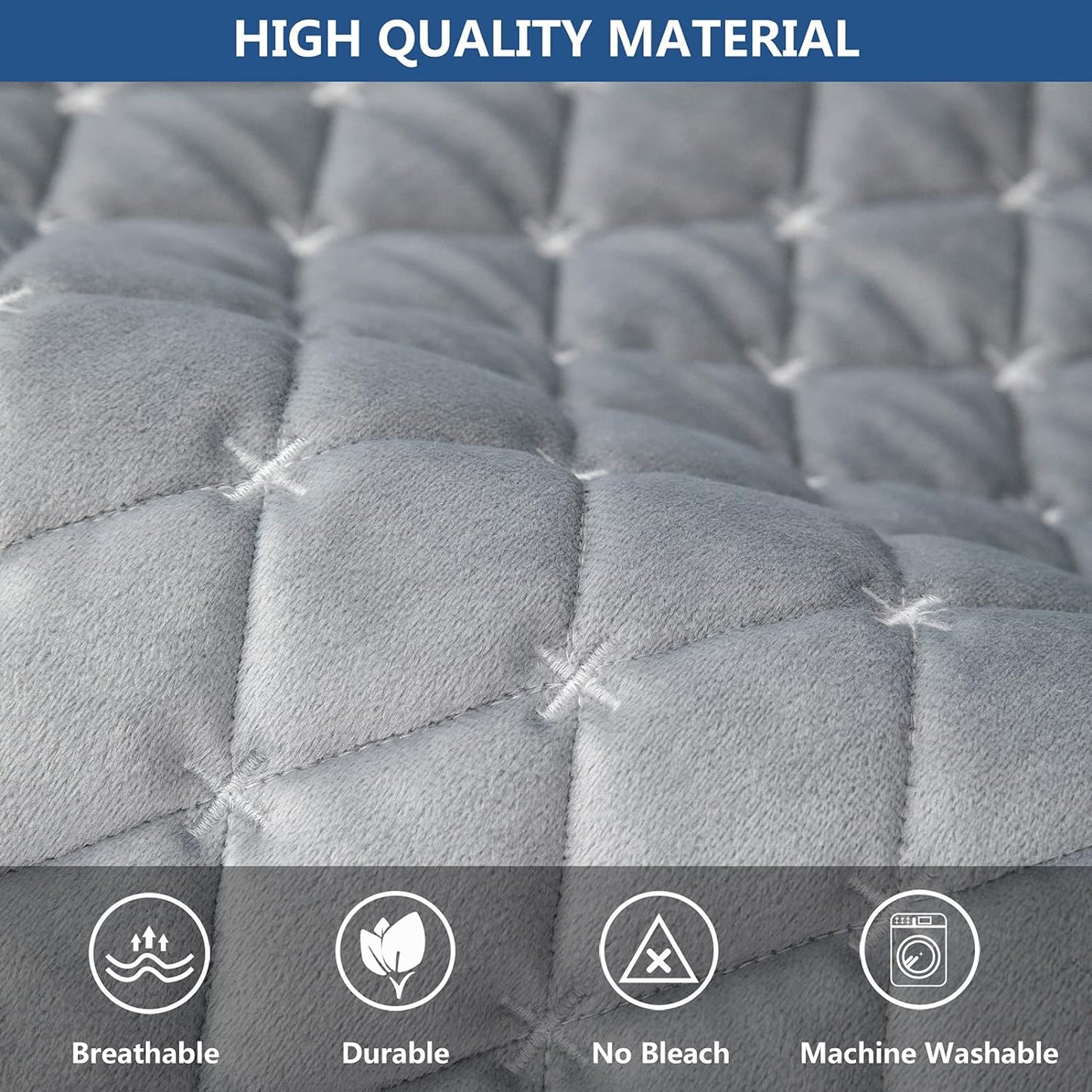 Eismodra Throw Pillows,Couch Cover,Sofa Cover,Sectional Couch Covers for 3 Cushion Couch,Sofa Slipcovers for Dogs Cats Pet Loveseat Recliner Leather L Shaped,Light Gray 18 x 18 Inches (Only 1 Piece)