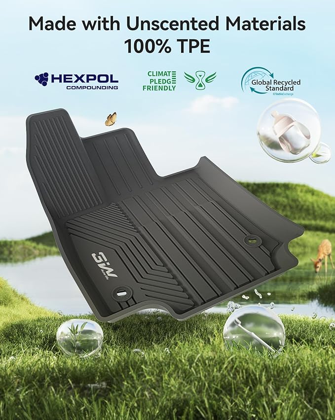 3W Floor Mats & Cargo Liner Fit Toyota RAV4 2019-2025 (Not for Hybrid or Prime) TPE All Weather Custom Fit Floor Liner for Toyota RAV 4 LE/XLE/Limited/TRD/Adventure Car Mats and Trunk Mat