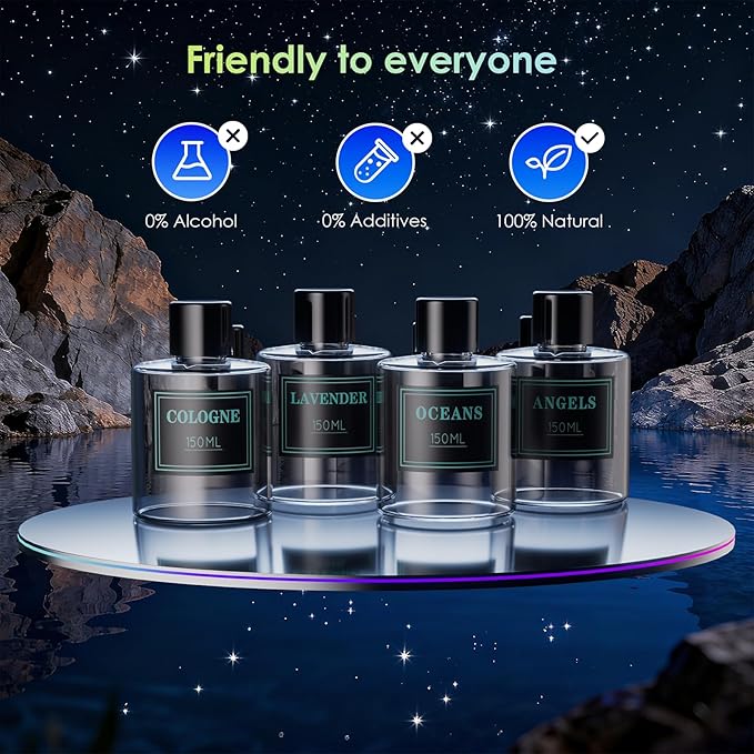 Car Air Freshener, Smart Car Air Freshener, RGB Music Syncing Light, Diffuser 150ml Capacity for 6 Months, Auto On/Off, Three Adjustable Modes (Angels)