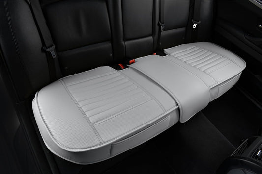 Back Seat Covers, Rear Seat Cushions, Auto Bench Protector with Breathable PU Leather and Non-Slip Bottom Universal for 4 Season (Gray, 61" x 20. 5")