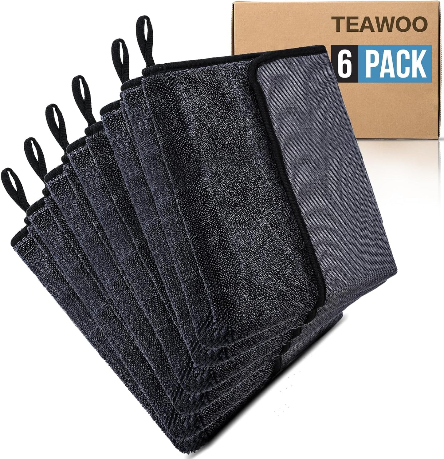 Shiny Wipes Shower Cleaning Cloth, Ultra Absorbent Car Drying Towel, 2 Pack 16 x 24 inch Microfiber Cleaning Cloth for Car, Bath & Househood