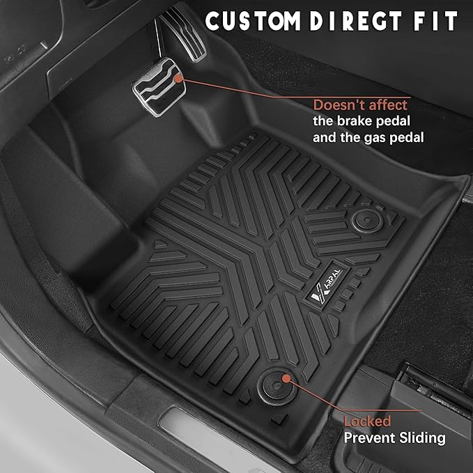KARPAL Floor Mats for 2015-2025 2026 Ford Edge, All Weather TPE Protection Custom Fit Floor Liners, 1st & 2nd Row & Trunk Mat Car Mats for Edge