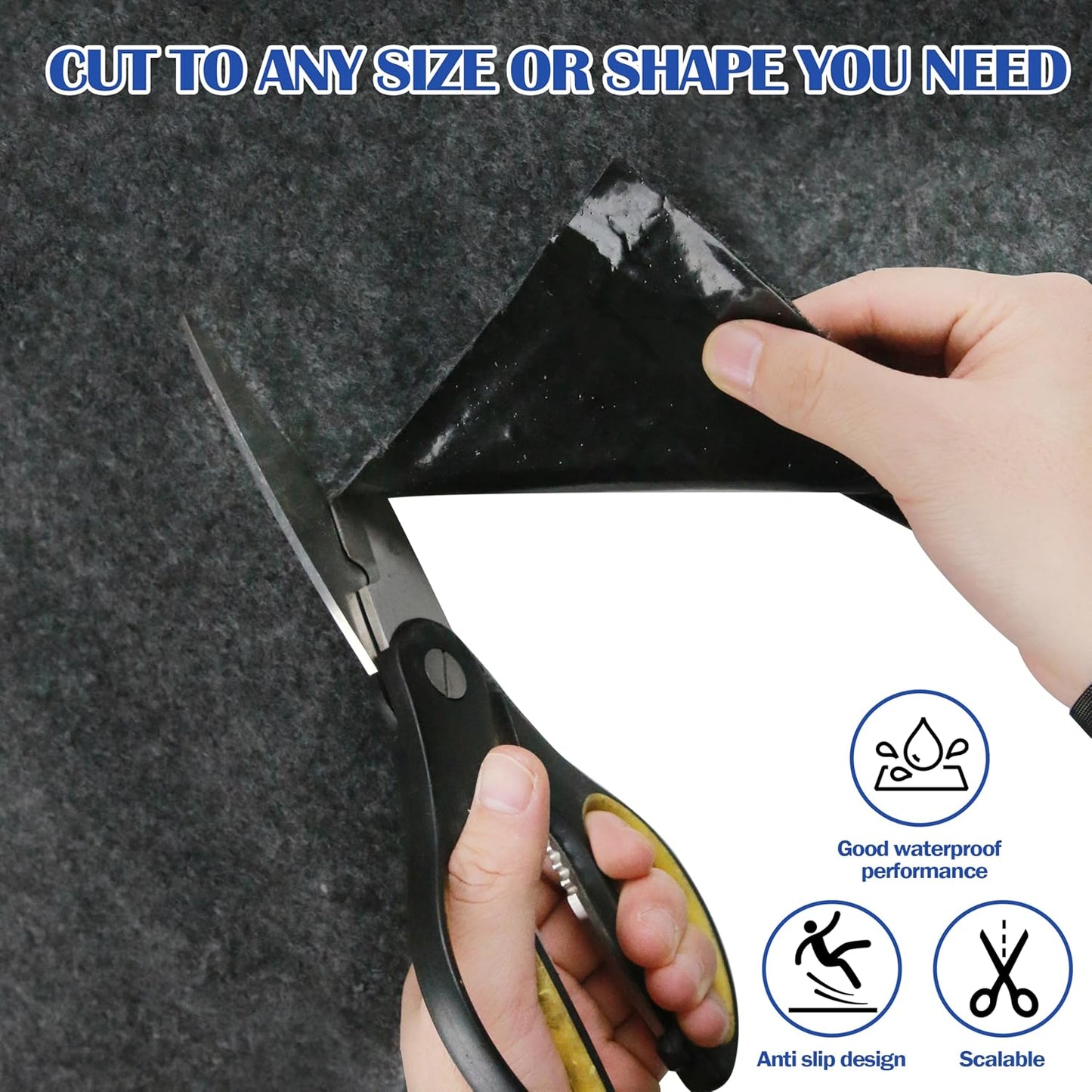 Ogrmar 10 x 10 FT Outdoor Storage Shed Mat, Waterproof Storage Shed Flooring Mat, Soft Patio Furniture Carport Mat Washable with Non-Slip Backing, Storage Shed Not Included (10x10FT)