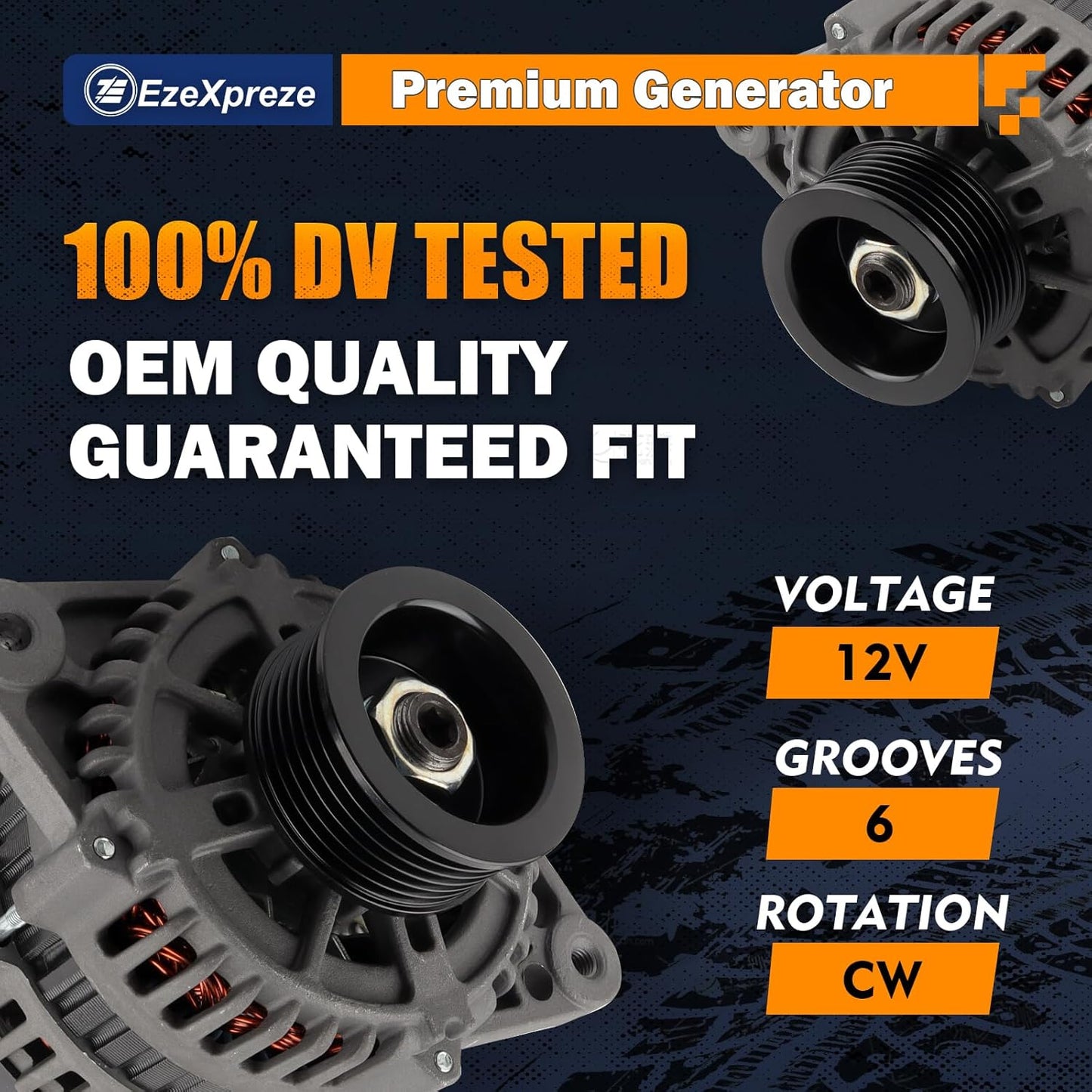 Ezexpreze 8460 New Alternator for Mercruiser Model 350 Mag MPI, 4.3L EFI, 454 Mag Bravo MPI, 5.7L Ski, 7.4L MIE, MX 6.2L 20099, 400-12151, Apr-93, 862031, 113685