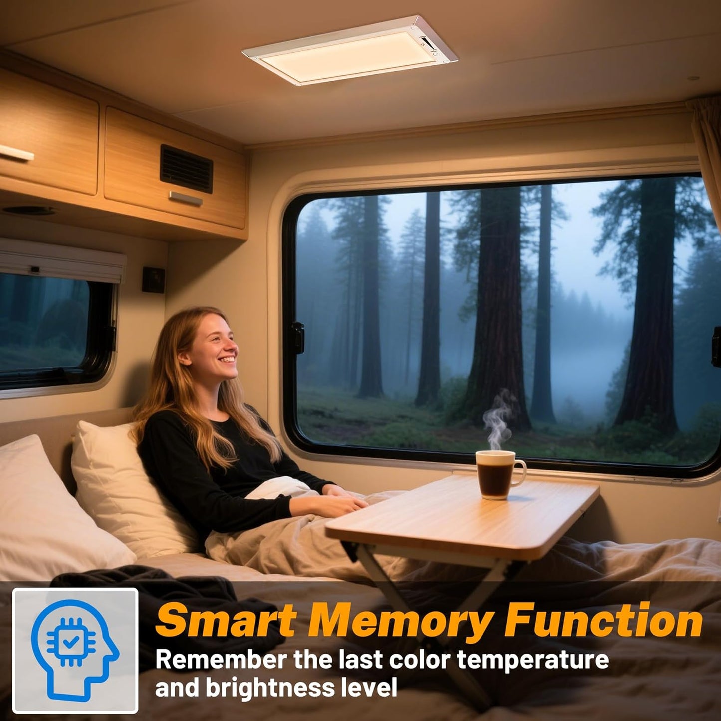 4 Pack RV Lights Interior,3 Color RV LED Super Bright Fixture,12V RV Ceiling Dome Light with ON/Off Dimmable Switch Energy Saving Gift Package for RV/Camper/Car/Trailer/Boat