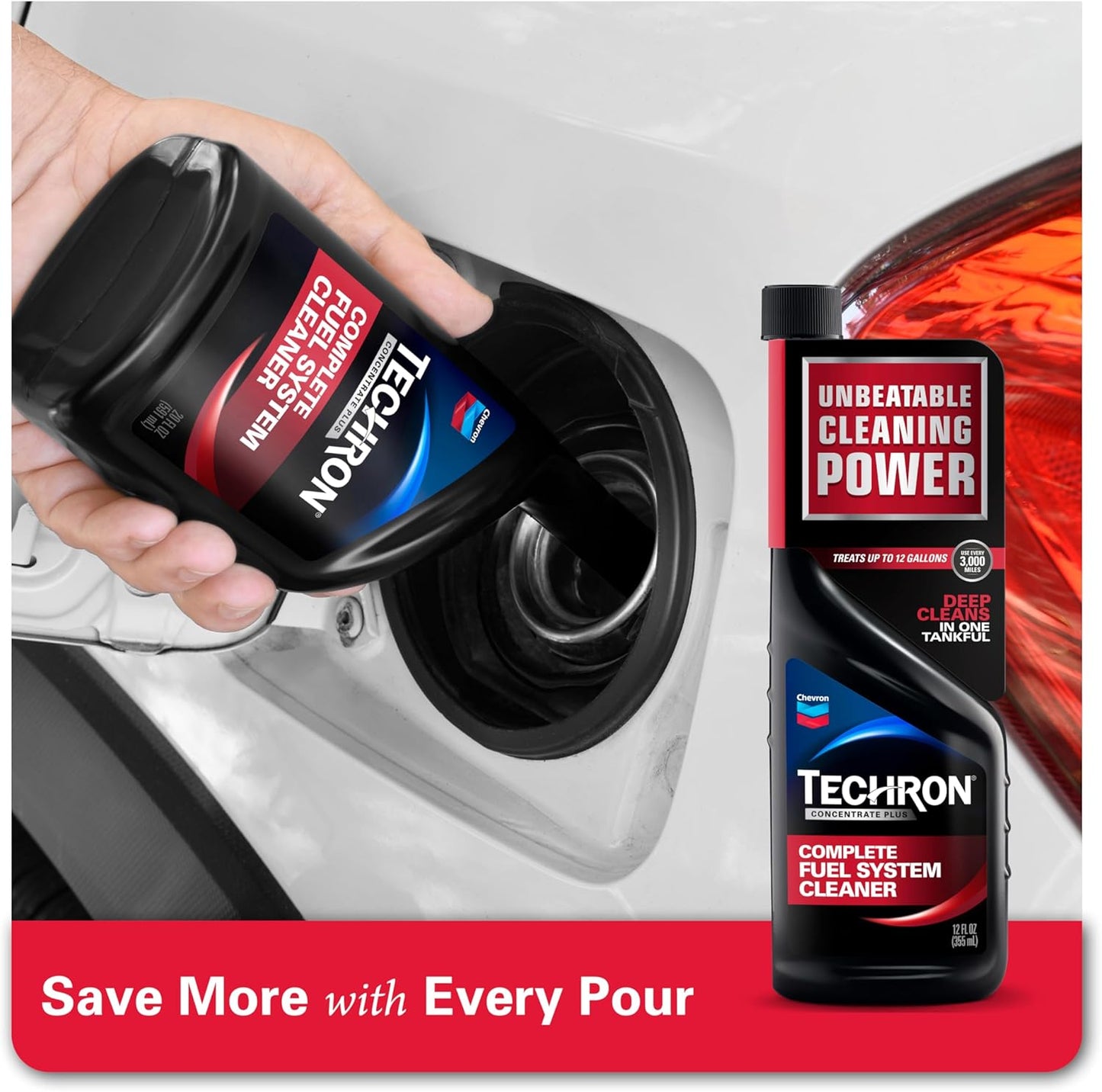 Chevron Techron Concentrate Plus Fuel System Cleaner, 12 oz, Pack of 1